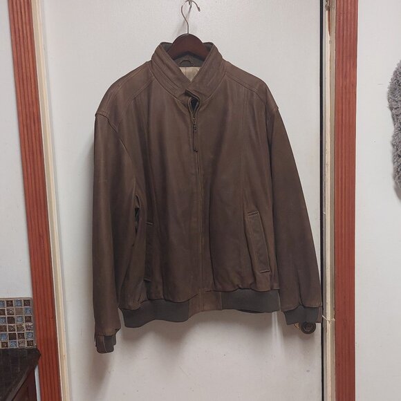 NWT Vintage $750 Joseph A. Banks Men's Leather Jacket